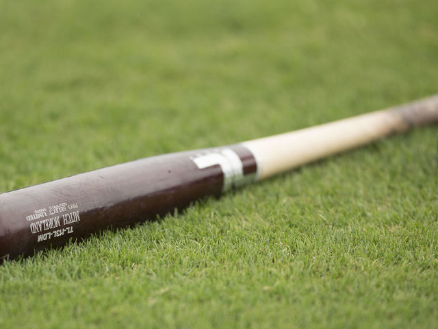 DUNEDIN, FL - MARCH 13: Mitch Morelands of the Boston Red Sox Louisville Slugger bats before the Spring Training game against the Toronto Blu Jays at Florida Auto Exchange Stadium on March 13, 2017 in Lakeland, Florida. *** Local Caption ***