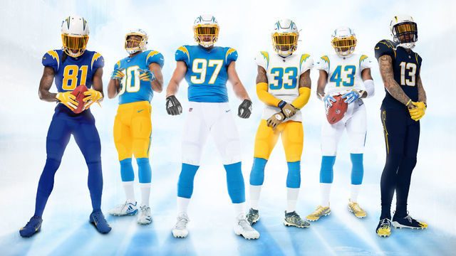 Chargers unveil bold new uniforms