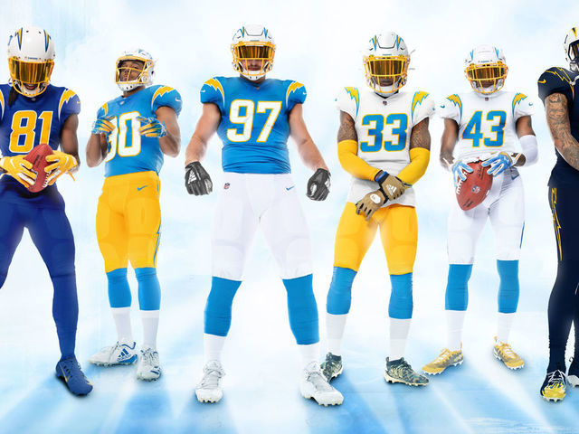 Chargers unveil bold new uniforms
