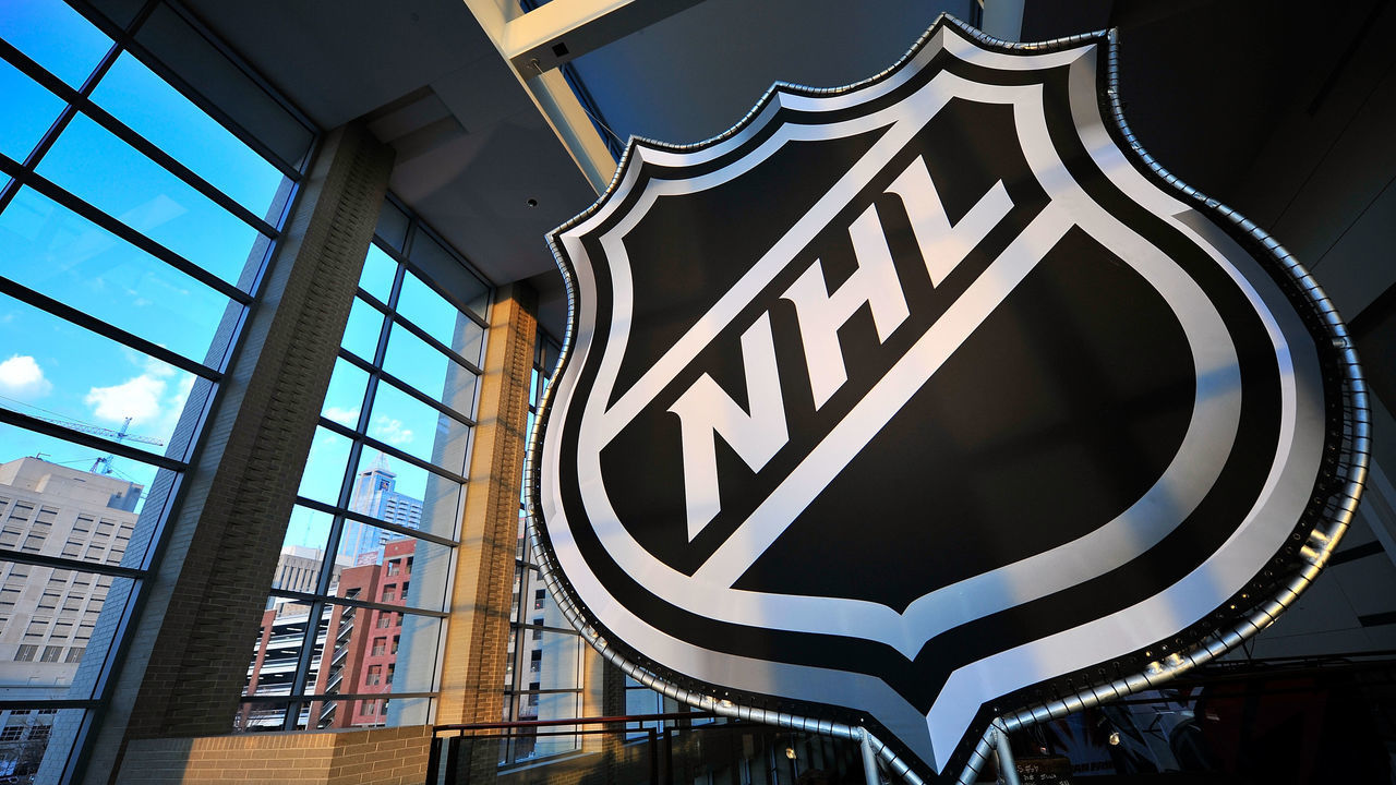 RALEIGH, NC - JANUARY 28: A giant NHL logo is seen during NHL All-Star Wide Open part of 2011 NHL All-Star Weekend on January 28, 2011 in Raleigh, North Carolina.