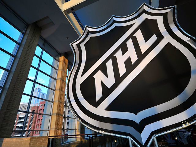 RALEIGH, NC - JANUARY 28: A giant NHL logo is seen during NHL All-Star Wide Open part of 2011 NHL All-Star Weekend on January 28, 2011 in Raleigh, North Carolina.