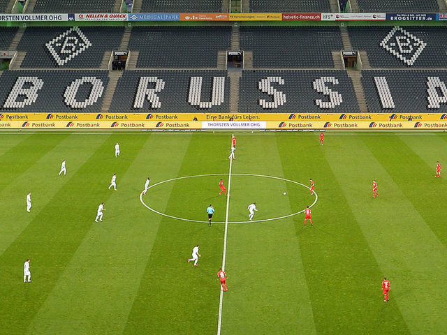MOENCHENGLADBACH, GERMANY - MARCH 11: (BILD ZEITUNG OUT) general view inside the stadium of Borussia Moenchengladbach during the Bundesliga match between Borussia Moenchengladbach and 1. FC Koeln at Borussia-Park on February 9, 2020 in Moenchengladbach, Germany.