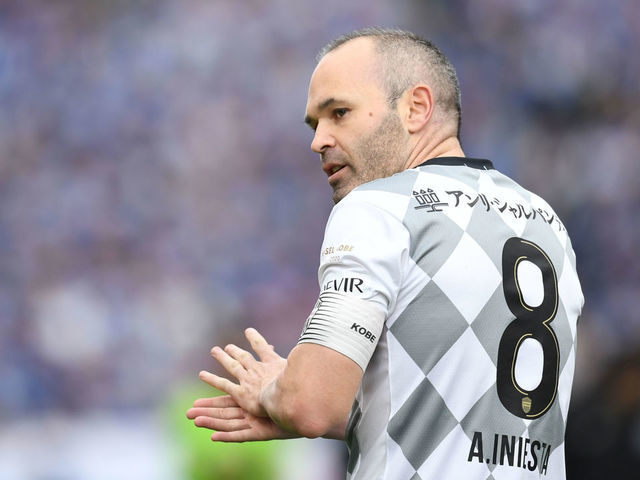 SAITAMA, JAPAN - FEBRUARY 08: Andres Iniesta of Vissel Kobe looks on during the Xerox Super Cup between Yokohama F.Marinos and Vissel Kobe at Saitama Stadium on February 08, 2020 in Saitama, Japan.