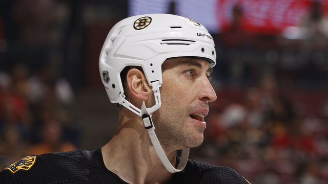 SUNRISE, FL - MARCH 05: Zdeno Chara #33 of the Boston Bruins looks up ice during a break in action against the Florida Panthers at the BB&T Center on March 5, 2020 in Sunrise, Florida.
