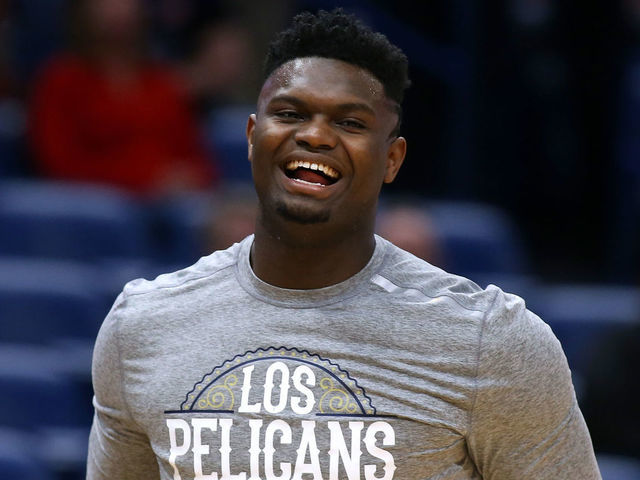 NEW ORLEANS, LOUISIANA - MARCH 06: Zion Williamson #1 of the New Orleans Pelicans reacts against the Miami Heat during a game at the Smoothie King Center on March 06, 2020 in New Orleans, Louisiana.