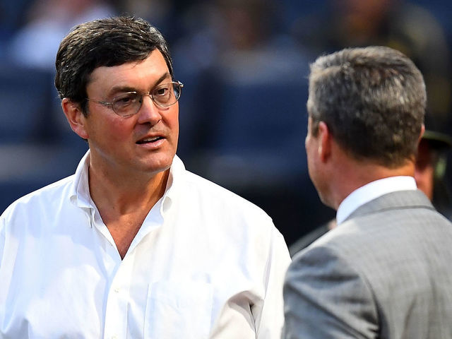 PITTSBURGH, PA - SEPTEMBER 24: Pittsburgh Pirates owner Bob Nutting looks on prior to the game against the Chicago Cubs at PNC Park on September 24, 2019 in Pittsburgh, Pennsylvania.