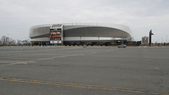 UNIONDALE, NY - APRIL 05: With the NHL season paused on March 12 due to the coronavirus pandemic, the NYCB's Live at Nassau Coliseum has been closed to events as photographed on April 5, 2020 in Uniondale, New York.