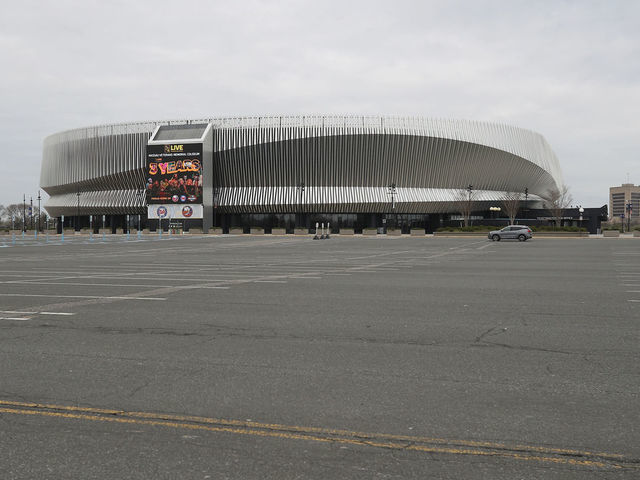 UNIONDALE, NY - APRIL 05: With the NHL season paused on March 12 due to the coronavirus pandemic, the NYCB's Live at Nassau Coliseum has been closed to events as photographed on April 5, 2020 in Uniondale, New York.
