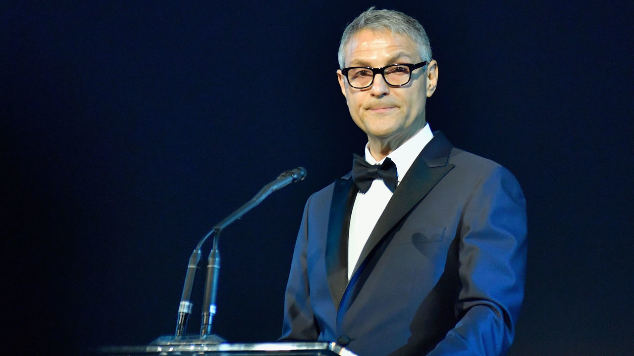 LOS ANGELES, CA - NOVEMBER 04: Ari Emanuel speaks onstage during the 2017 LACMA Art + Film Gala Honoring Mark Bradford and George Lucas presented by Gucci at LACMA on November 4, 2017 in Los Angeles, California.
