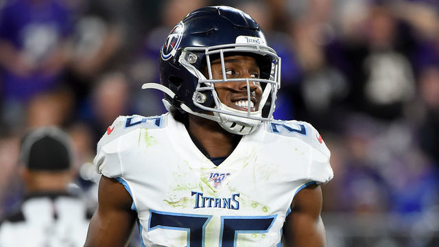 BALTIMORE, MARYLAND - JANUARY 11: Adoree' Jackson #25 of the Tennessee Titans looks on during the AFC Divisional Playoff game against the Baltimore Ravens at M&T Bank Stadium on January 11, 2020 in Baltimore, Maryland.