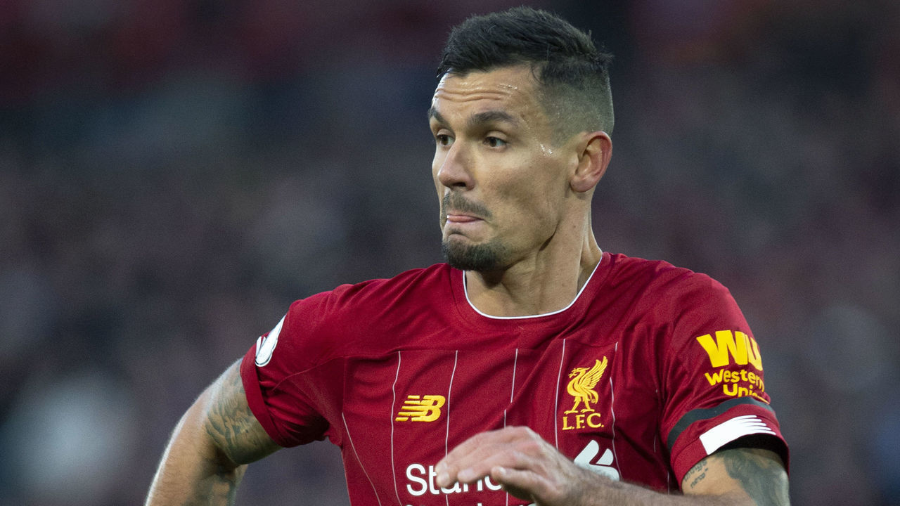LIVERPOOL, ENGLAND - NOVEMBER 30: Dejan Lovren of Liverpool in action during the Premier League match between Liverpool FC and Brighton & Hove Albion at Anfield on November 30, 2019 in Liverpool, United Kingdom.