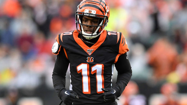 CINCINNATI, OH - DECEMBER 29, 2019: Wide receiver John Ross #11 of the Cincinnati Bengals on the field in the first quarter of a game against the Cleveland Browns on December 29, 2019 at Paul Brown Stadium in Cincinnati, Ohio. Cincinnati won 33-23. (Photo by: 2019 Nick Cammett/Diamond Images via Getty Images)