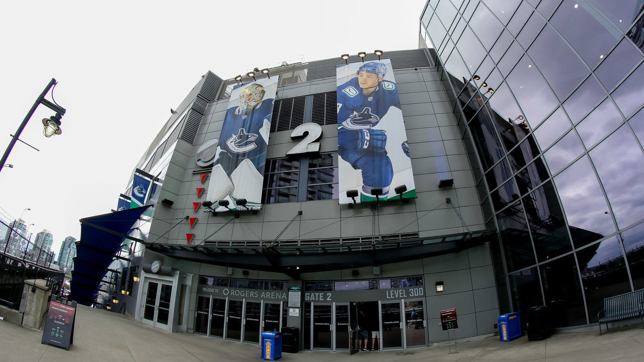VANCOUVER, BC - JUNE 22: A general view of the exterior of the building during the 2019 NHL Draft at Rogers Arena on June 22, 2019 in Vancouver, British Columbia, Canada.
