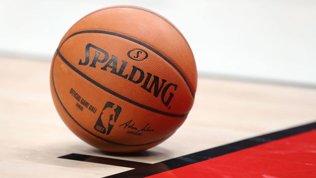 PORTLAND, OREGON - FEBRUARY 23: A detailed view of the game ball used between the Portland Trail Blazers and Detroit Pistons at Moda Center on February 23, 2020 in Portland, Oregon.