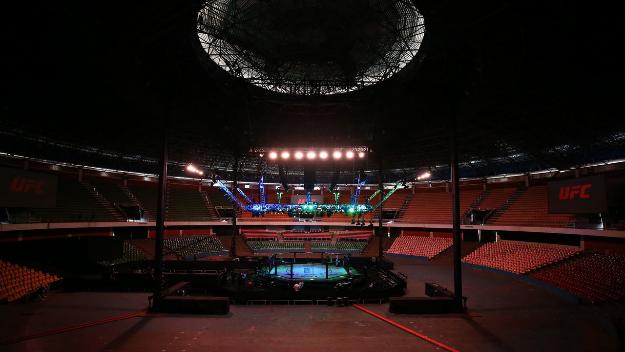 BRASILIA, BRAZIL - MARCH 14: A general view of the Octagon prior to the UFC Fight Night event on March 14, 2020 in Brasilia, Brazil.