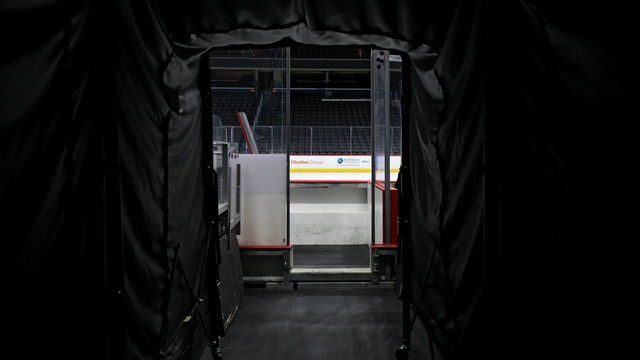 WASHINGTON, DC - MARCH 12: The player's tunnel to the bench is empty prior to the Detroit Red Wings playing against the Washington Capitals at Capital One Arena on March 12, 2020 in Washington, DC. Yesterday, the NBA suspended their season until further notice after a Utah Jazz player tested positive for the coronavirus (COVID-19). The NHL said per a release, that the uncertainty regarding next steps regarding the coronavirus, Clubs were advised not to conduct morning skates, practices or team meetings today.