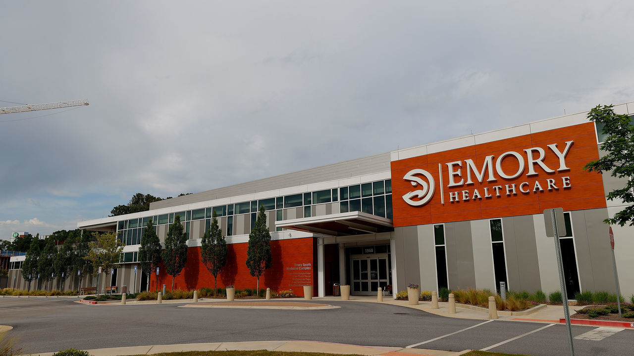 ATLANTA, GEORGIA - APRIL 28: A general view of Emory Sports Medicine Complex, practice and training facility of the Atlanta Hawks, during the coronavirus (COVID-19) pandemic on April 28, 2020 in Atlanta, Georgia. The NBA recently announced the possibility of re-opening team practice facilities as early as May 8.