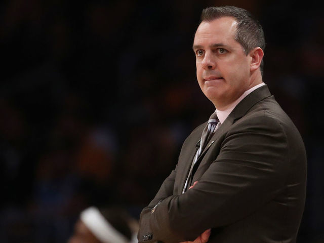 LOS ANGELES, CALIFORNIA - FEBRUARY 25: Frank Vogel of the Los Angeles Lakers looks on in a game against the New Orleans Pelicans during the first half at Staples Center on February 25, 2020 in Los Angeles, California.