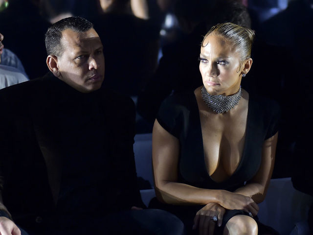 LOS ANGELES, CALIFORNIA - FEBRUARY 07: Alex Rodriguez and Jennifer Lopez attend Tom Ford: Autumn/Winter 2020 Runway Show at Milk Studios on February 07, 2020 in Los Angeles, California.