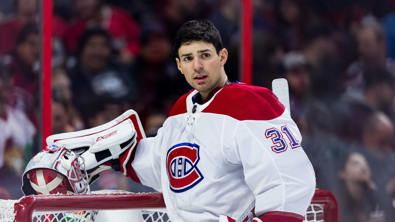 OTTAWA, ON - DECEMBER 06: Montreal Canadiens Goalie Carey Price (31) with his mask off during first period National Hockey League action between the Montreal Canadiens and Ottawa Senators on December 6, 2018, at Canadian Tire Centre in Ottawa, ON, Canada.