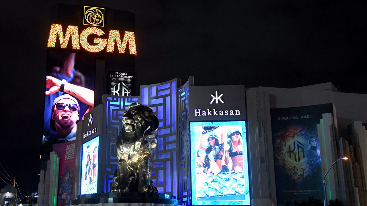 LAS VEGAS, NEVADA - MARCH 14: An exterior view shows MGM Grand & Hotel & Casino as the coronavirus continues to spread across the United States on March 14, 2020 in Las Vegas, Nevada. Several employees at MGM Resorts International hotel-casinos on the Las Vegas Strip have tested presumptive positive for COVID-19. MGM Resorts International employees who can will start working from home next week. MGM has closed all nightclubs, dayclubs, buffets, spas, gyms and salons at its properties in Las Vegas and on Monday, it will close 150 food and beverage outlets and furloughs and layoffs will begin. The World Health Organization declared the coronavirus (COVID-19) a global pandemic on March 11th.