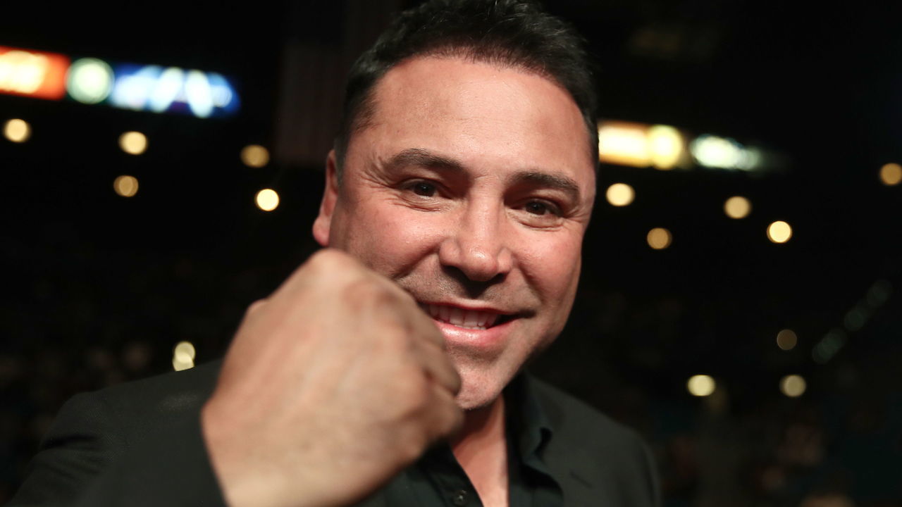 LAS VEGAS, NEVADA, UNITED STATES NOVEMBER 2, 2019: Retired American boxer Oscar De La Hoya attends a boxing show at MGM Grand Garden Arena. Valery Sharifulin/TASS