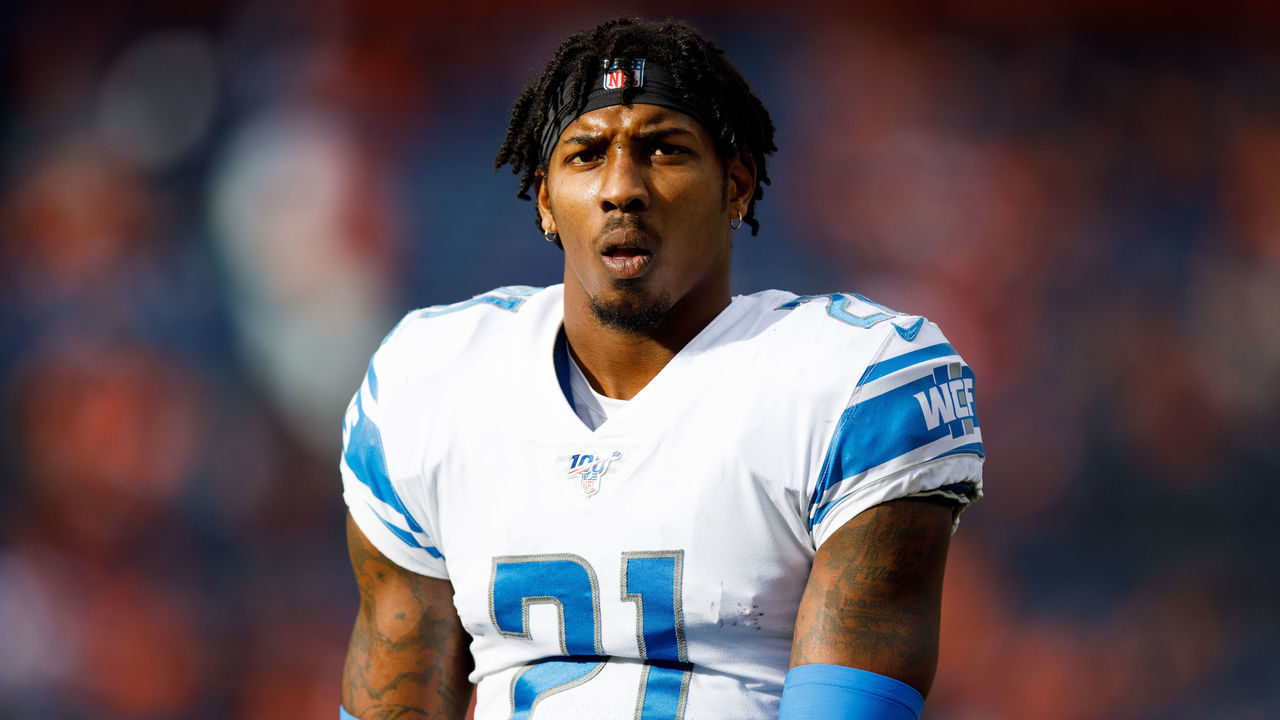 DENVER, CO - DECEMBER 22: Safety Tracy Walker #21 of the Detroit Lions walks on the field before a game against the Denver Broncos at Empower Field at Mile High on December 22, 2019 in Denver, Colorado. The Broncos defeated the Lions 27-17.