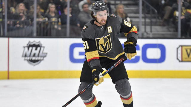 LAS VEGAS, NEVADA - FEBRUARY 15: Mark Stone #61 of the Vegas Golden Knights skates during the first period against the New York Islanders at T-Mobile Arena on February 15, 2020 in Las Vegas, Nevada.