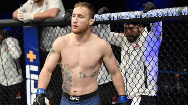 JACKSONVILLE, FLORIDA - MAY 09: Justin Gaethje prepares to fight Tony Ferguson in their UFC interim lightweight championship fight during the UFC 249 event at VyStar Veterans Memorial Arena on May 09, 2020 in Jacksonville, Florida.
