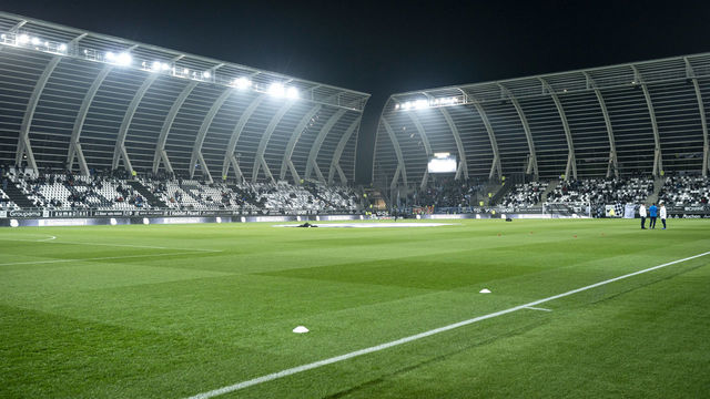AMIENS, FRANCE - NOVEMBER 25: A general view of Le Stade de La Licorne before the Ligue 1 match between Amiens SC and Olympique de Marseille at Stade de la Licorne on November 25, 2018 in Amiens, France.
