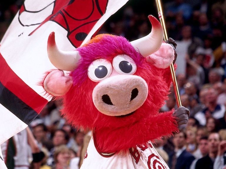 Chicago Bulls mascot Benny the Bull dances with a fan during the NBA  News Photo - Getty Images