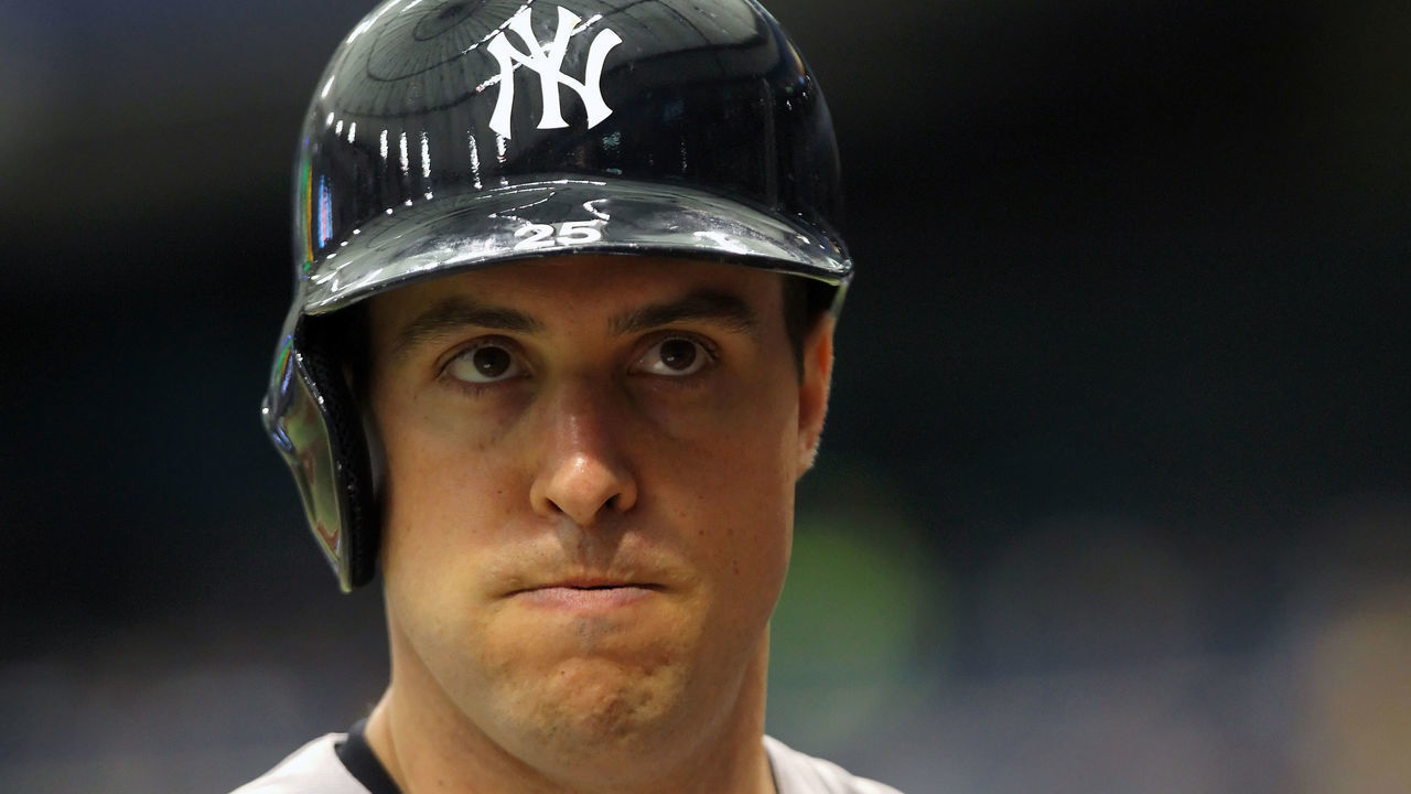 19 APR 2015: Mark Teixeria of the Yankees during the American League regular season game between the New York Yankees and the Tampa Bay Rays at Tropicana Field in St. Petersburg, Florida.