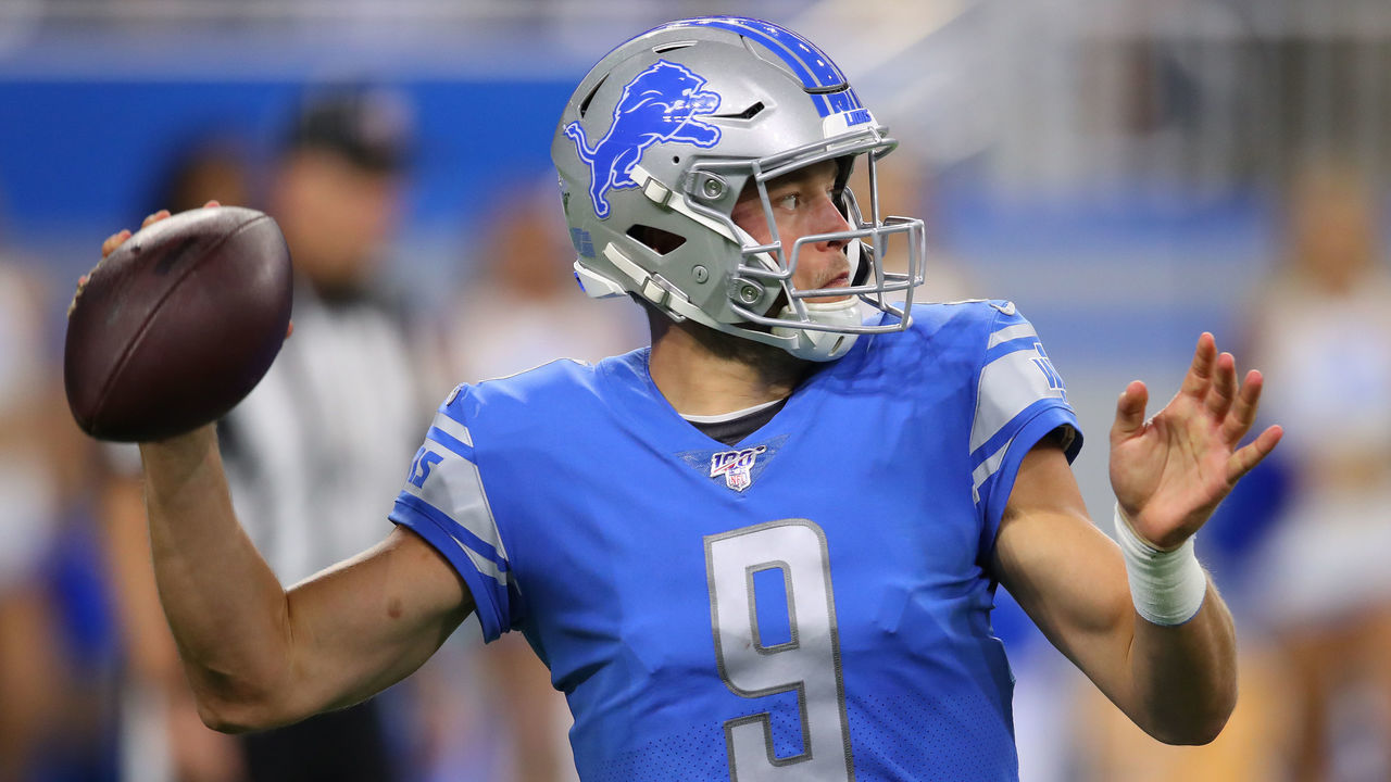 DETROIT, MICHIGAN - OCTOBER 20: Matthew Stafford #9 of the Detroit Lions throws a second half pass against the Minnesota Vikings at Ford Field on October 20, 2019 in Detroit, Michigan. Minnesota won the game 42-30.