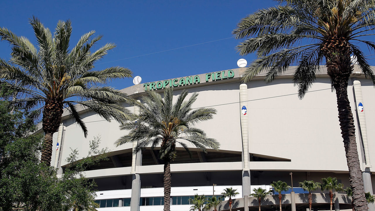 ST PETERSBURG, FL - APRIL 06: An exterior view of Tropicana Field prior to the start of the home opener game between the Tampa Bay Rays and the Baltimore Orioles on April 6, 2010 in St. Petersburg, Florida.