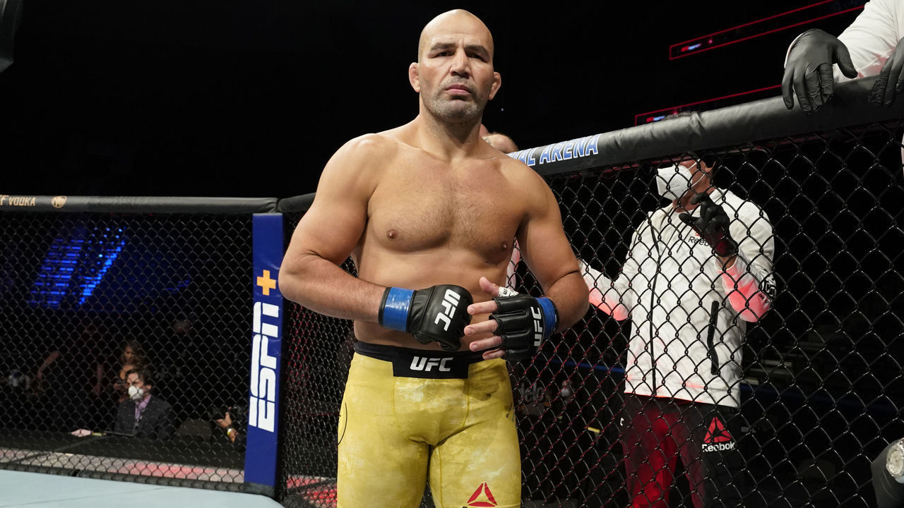 JACKSONVILLE, FLORIDA - MAY 13: Glover Teixeira of Brazil prepares to fight Anthony Smith in their light heavyweight bout during the UFC Fight Night Event at VyStar Veterans Memorial Arena on May 13, 2020 in Jacksonville, Florida.