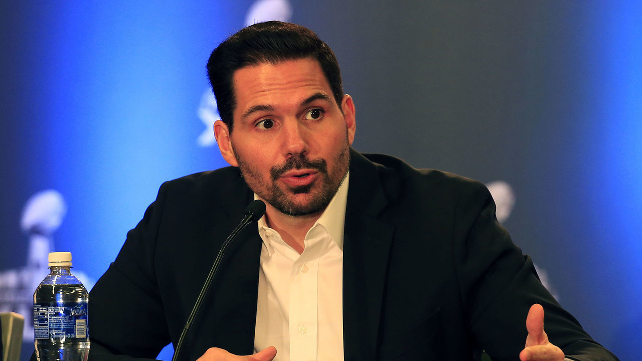 PHOENIX, AZ - JANUARY 29: NFL Vice President of Officiating Dean Blandino attends the Super Bowl XLIX Football Operations Press Conference on January 29, 2015 in Phoenix, Arizona.