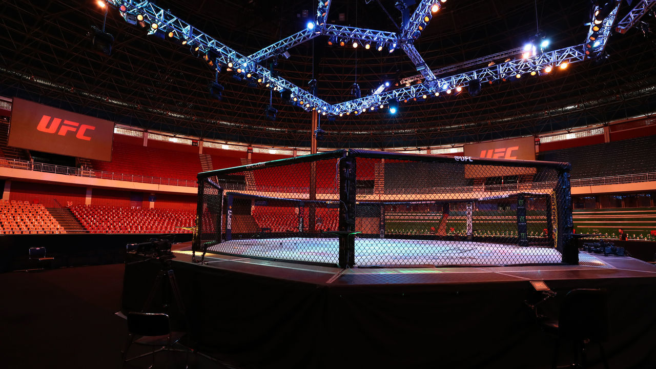 BRASILIA, BRAZIL - MARCH 14: A general view of the Octagon prior to the UFC Fight Night event on March 14, 2020 in Brasilia, Brazil.