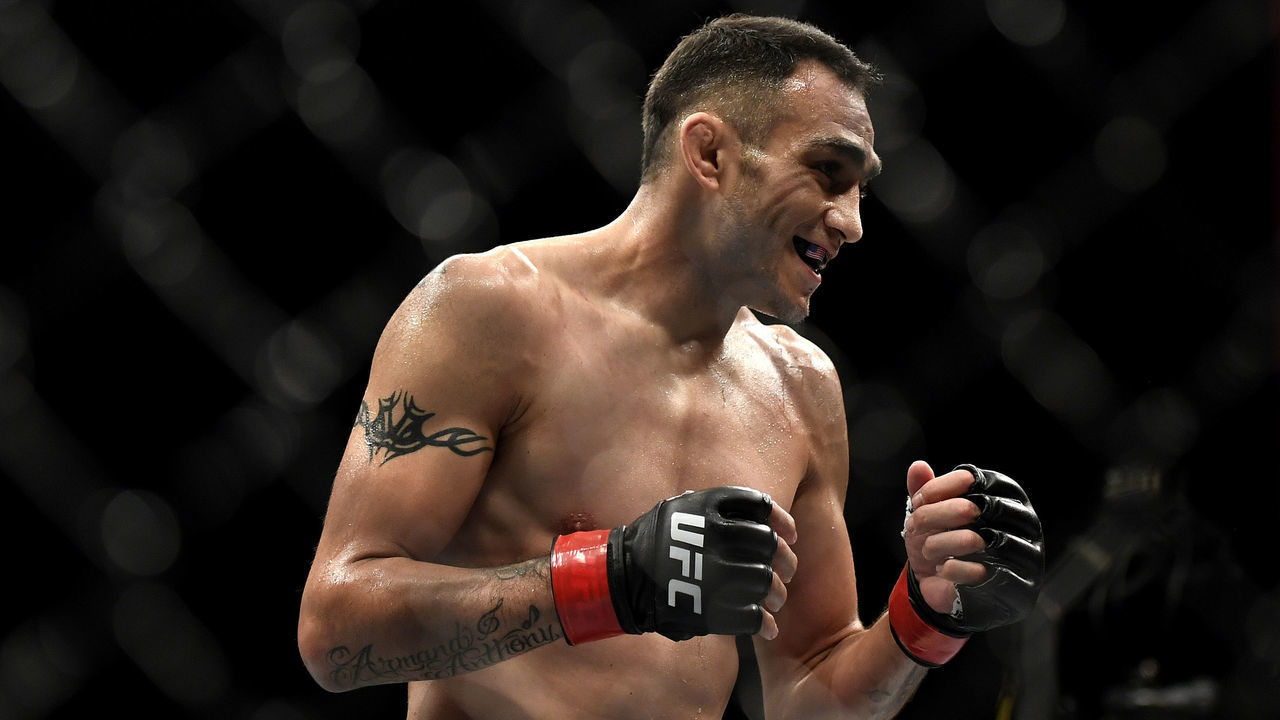 JACKSONVILLE, FLORIDA - MAY 09: Tony Ferguson of the United States prepares to fight Justin Gaethje of the United States prior to their Interim lightweight title fight during UFC 249 at VyStar Veterans Memorial Arena on May 09, 2020 in Jacksonville, Florida.