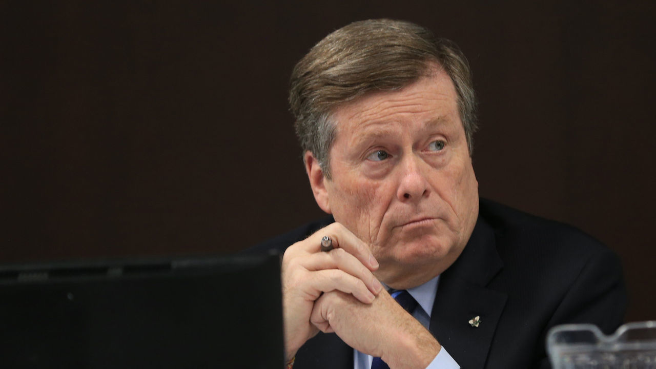 TORONTO, Mayor John Tory as the executive committee debates the budget.(Rene Johnston/Toronto Star) (Rene Johnston/Toronto Star via Getty Images)