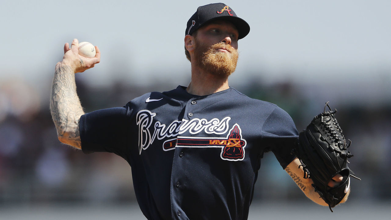 FORT MYERS, FLORIDA - MARCH 01: Mike Foltynewicz #26 of the Atlanta Braves delivers a pitch against the Boston Red Sox during the second inning of a Grapefruit League spring training game at JetBlue Park at Fenway South on March 01, 2020 in Fort Myers, Florida.