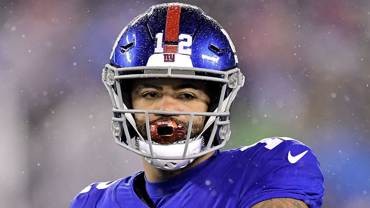 EAST RUTHERFORD, NEW JERSEY - DECEMBER 29: Cody Latimer #12 of the New York Giants in action against the Philadelphia Eagles at MetLife Stadium on December 29, 2019 in East Rutherford, New Jersey.