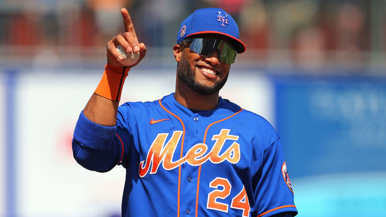 PORT ST. LUCIE, FL - MARCH 11: Robinson Cano #24 of the New York Mets before a spring training baseball game against the St. Louis Cardinals at Clover Park at on March 11, 2020 in Port St. Lucie, Florida.