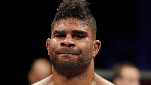 JACKSONVILLE, FLORIDA - MAY 16: Alistair Overeem of the Netherlands reacts after his TKO victory over Walt Harris in their heavyweight fight during the UFC Fight Night event at VyStar Veterans Memorial Arena on May 16, 2020 in Jacksonville, Florida.