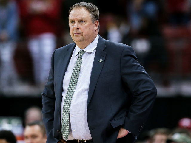MADISON, WISCONSIN - NOVEMBER 21: Head coach Linc Darner of the Green Bay Phoenix looks on in the second half against the Wisconsin Badgers at the Kohl Center on November 21, 2019 in Madison, Wisconsin.