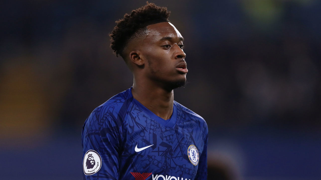 STAMFORD BRIDGE, LONDON, UNITED KINGDOM - 2020/01/21: Callum Hudson-Odoi of Chelsea during the Premier League match between Chelsea and Arsenal at Stamford Bridge. Final Score; Chelsea 2:2 Arsenal.