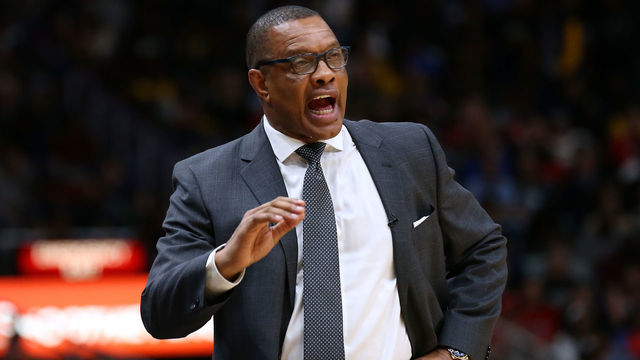 NEW ORLEANS, LOUISIANA - MARCH 01: Head coach Alvin Gentry of the New Orleans Pelicans reacts against the Los Angeles Lakers during the second half at the Smoothie King Center on March 01, 2020 in New Orleans, Louisiana.