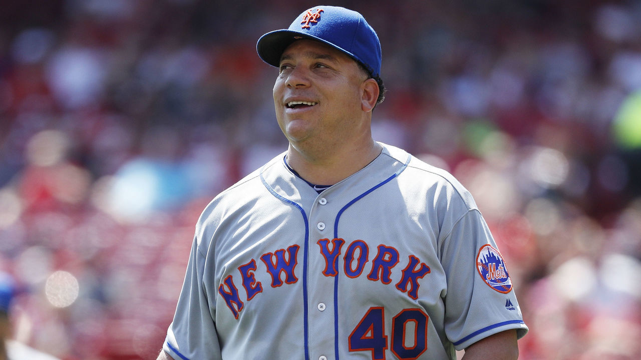 CINCINNATI, OH - SEPTEMBER 05: Bartolo Colon #40 of the New York Mets looks on during a game against the Cincinnati Reds at Great American Ball Park on September 5, 2016 in Cincinnati, Ohio. The Mets defeated the Reds 5-0.