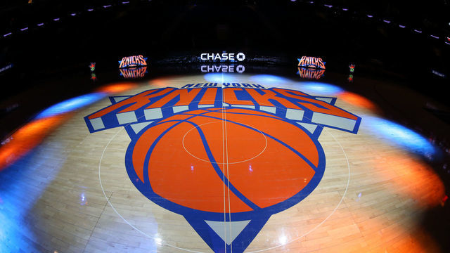 NEW YORK, NY - FEBRUARY 6: A general view of the New York Knicks logo before a game against the Los Angeles Lakers on February 6, 2017 at Madison Square Garden in New York City, New York. NOTE TO USER: User expressly acknowledges and agrees that, by downloading and/or using this photograph, user is consenting to the terms and conditions of the Getty Images License Agreement. Mandatory Copyright Notice: Copyright 2017 NBAE