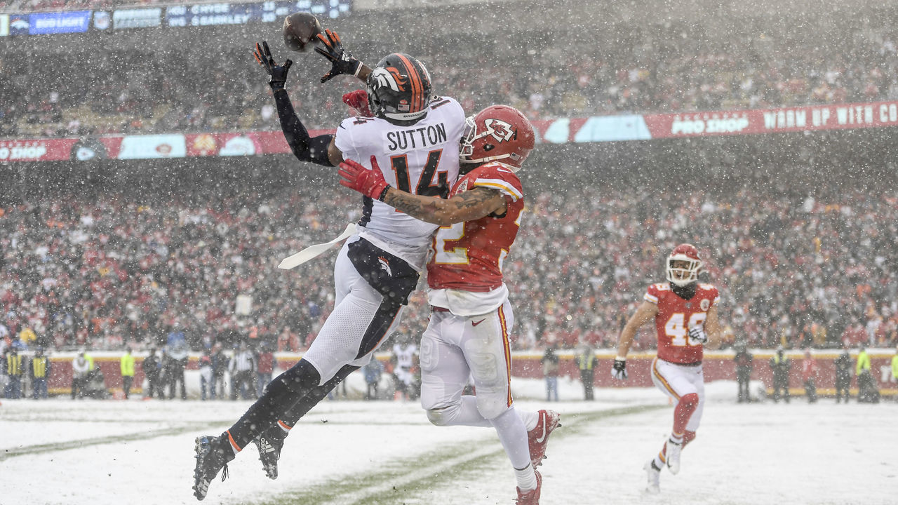 KANSAS CITY, MO - DECEMBER 15: Tyrann Mathieu (32) of the Kansas City Chiefs breaks up a touchdown reception intended for Courtland Sutton (14) of the Denver Broncos during the second quarter on Sunday, December 15, 2019.