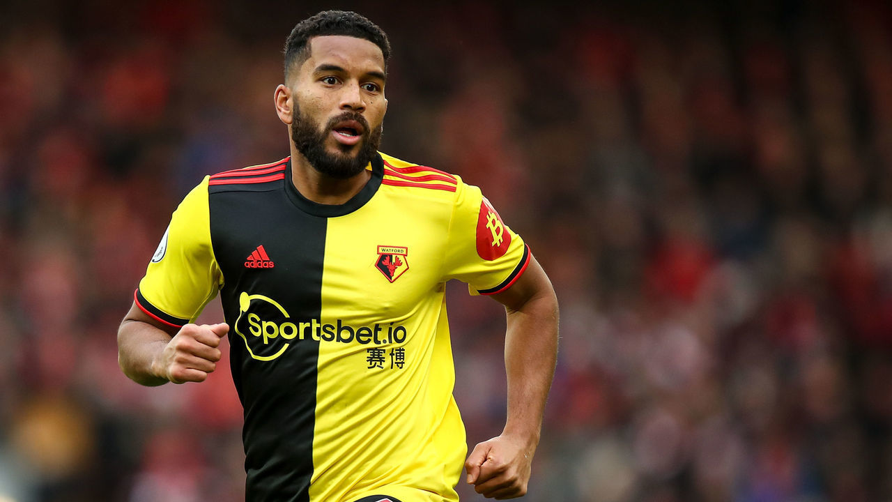 LIVERPOOL, ENGLAND - DECEMBER 14: Adrian Mariappa of Watford during the Premier League match between Liverpool FC and Watford FC at Anfield on December 14, 2019 in Liverpool, United Kingdom.